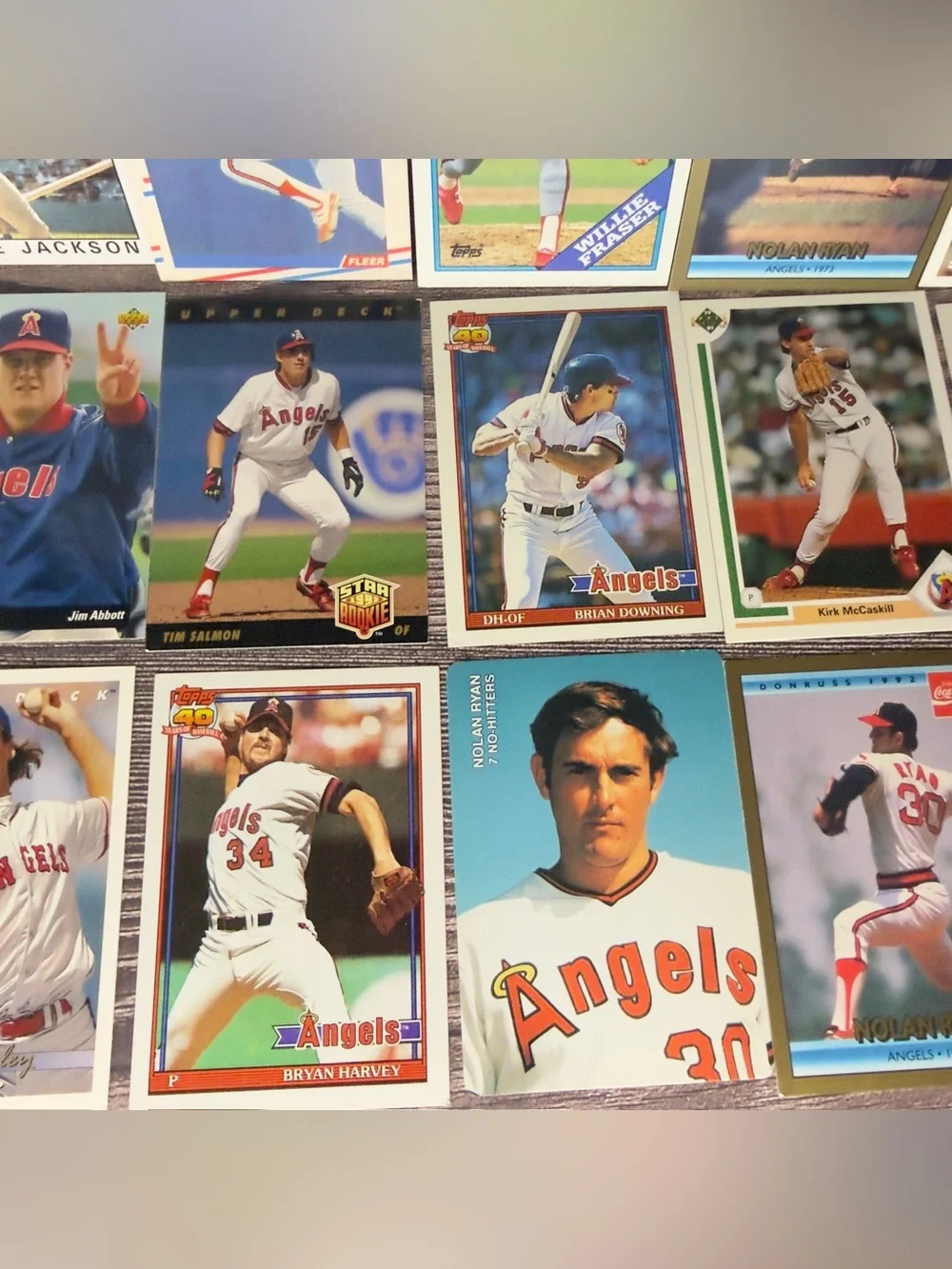 California Angels Baseball Card Lot (18) Ryan Abbott Salmon 90s